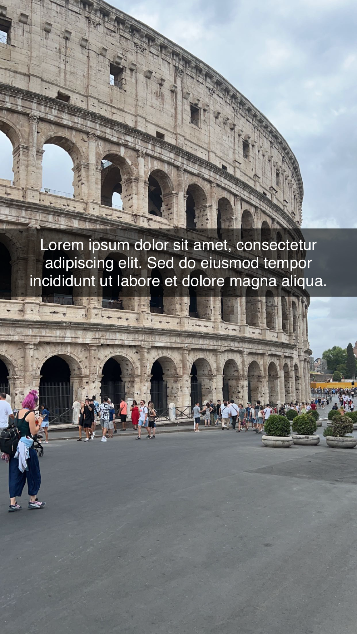Snapchat photo with caption before removal